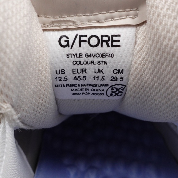 NEW Men's G/FORE MG4X2 Cross Training Golf Shoes G4MC0EF40-STN Stone - Picture 6 of 16